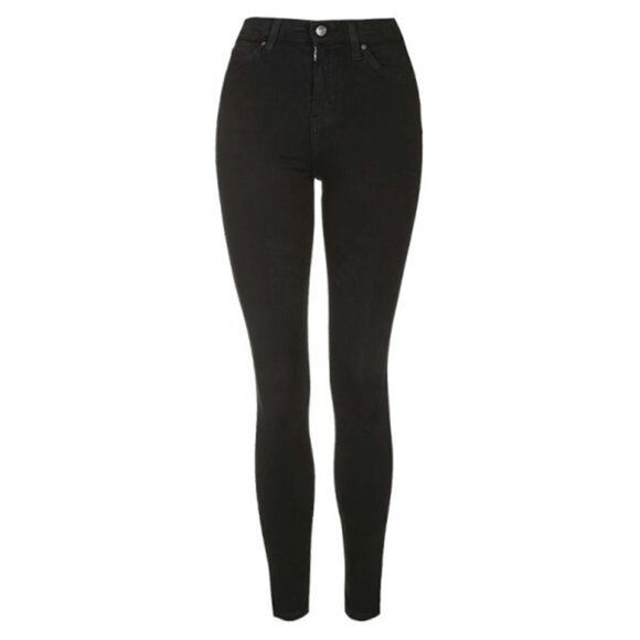 Women's Topshop Jeans Size 28 Black Skinny Leg - Picture 1 of 6